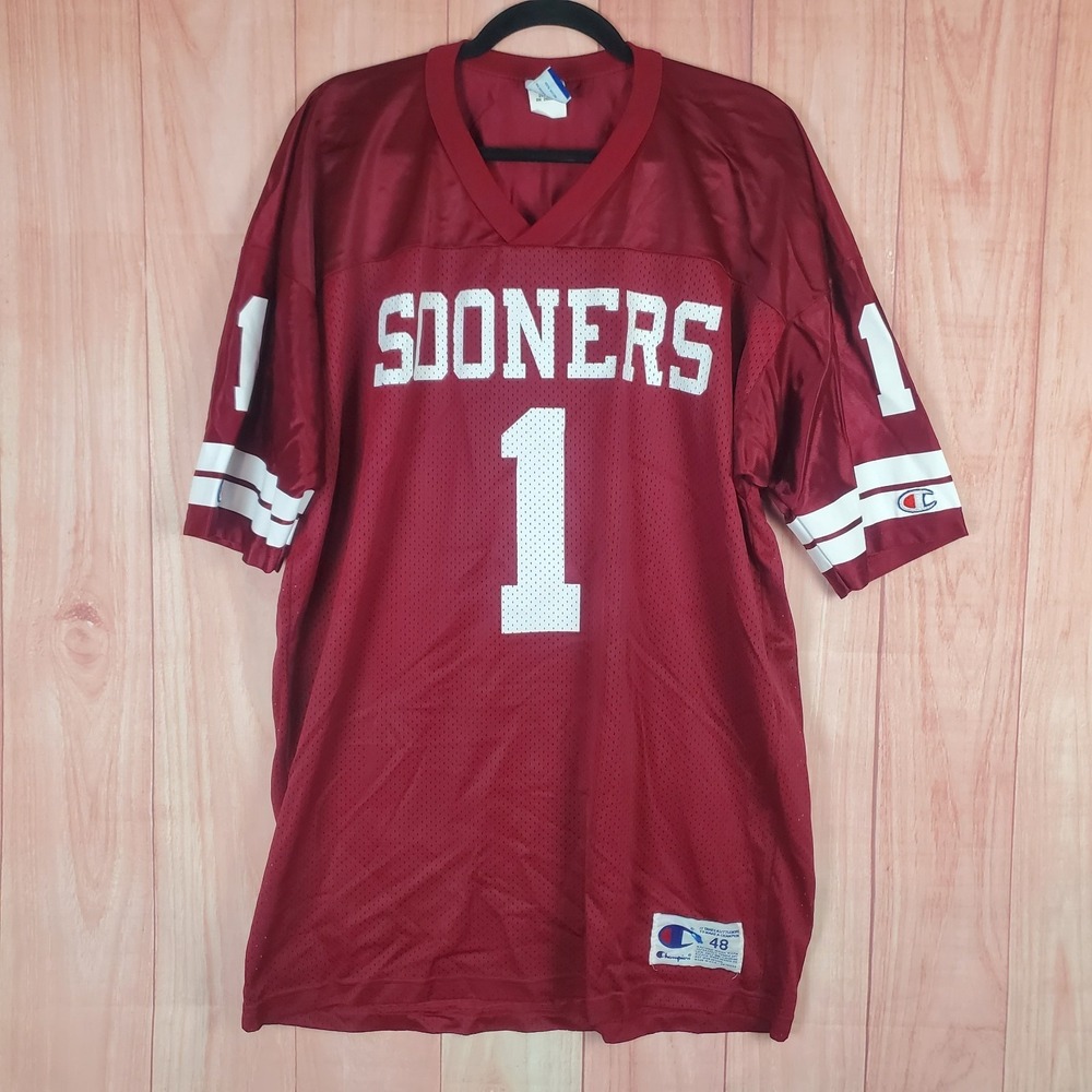 Vintage Champion‎ Mens Football Jersey Sz 48 Oklahoma Sooners NCAA Football